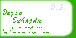 dezso suhajda business card